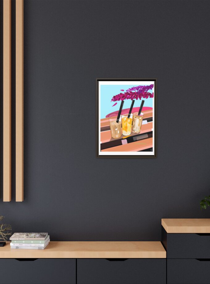 Under The Bugenvilija Canvas, Framed