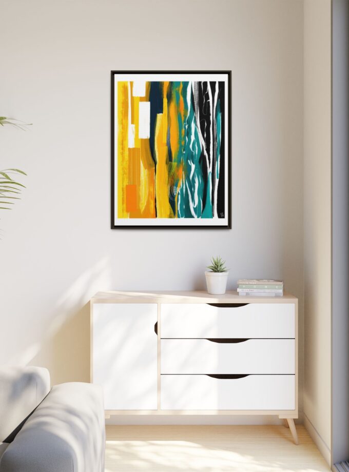 Midnight Swim Canvas, Framed