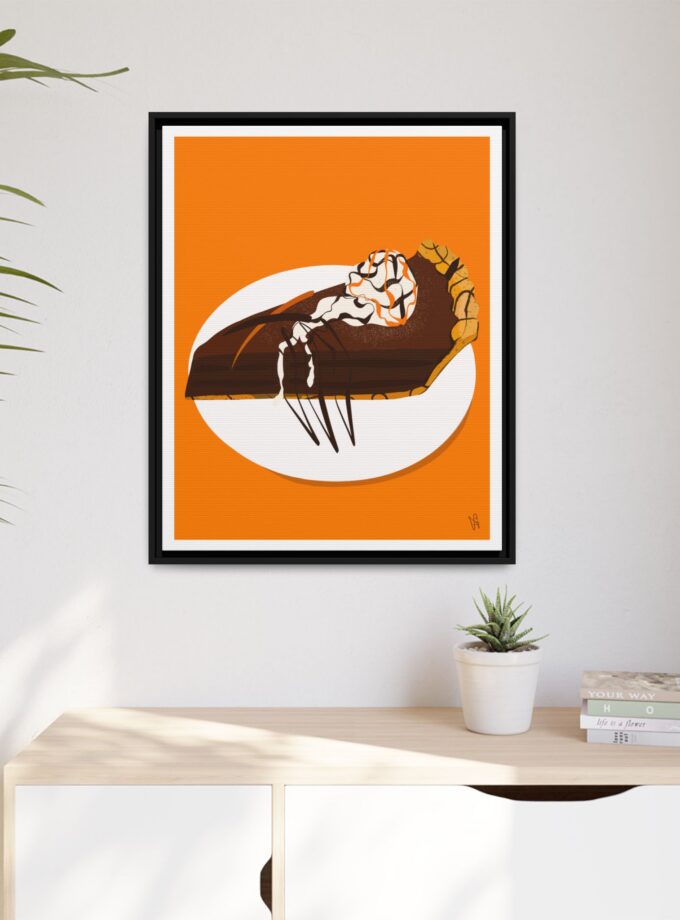 Chocolate Pie Canvas, Framed