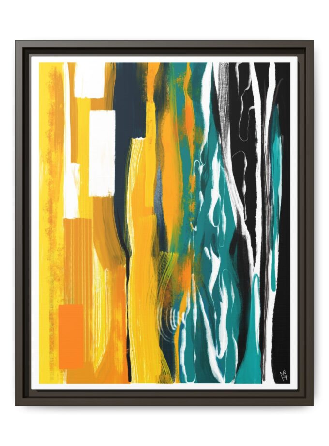 Midnight Swim Canvas, Framed