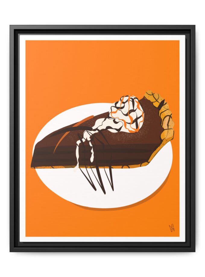 Chocolate Pie Canvas, Framed