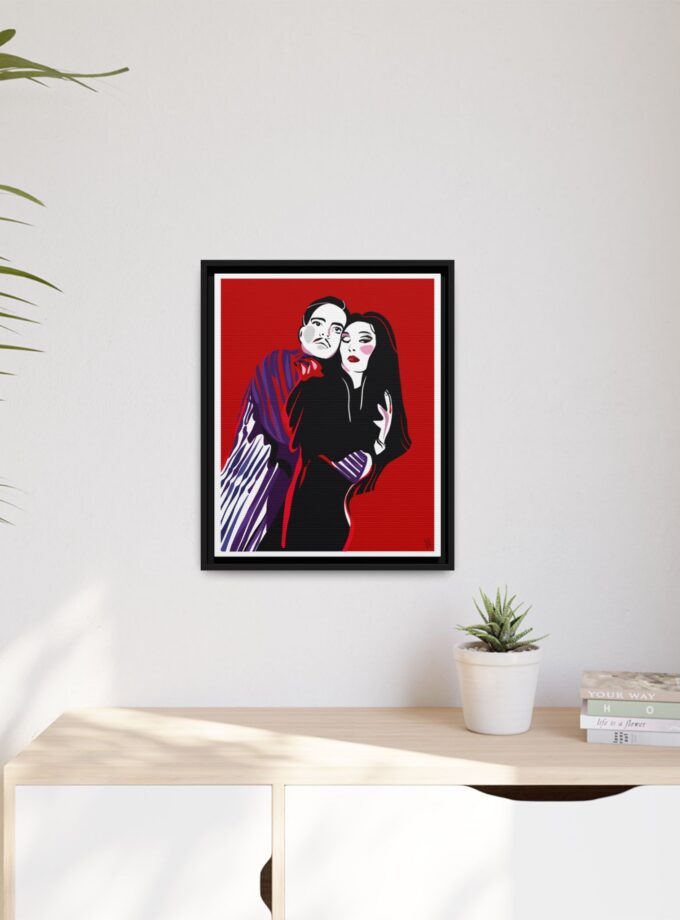 90' Bloody Halloween Canvas, Framed