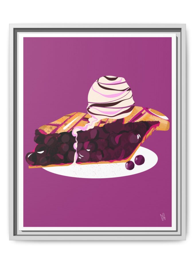 Blueberry Pie Canvas, Framed