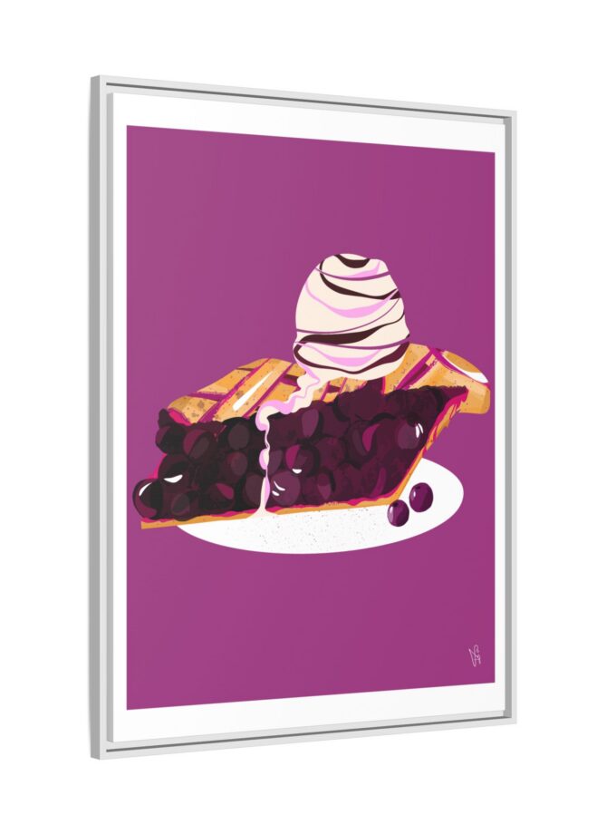 Blueberry Pie Canvas, Framed