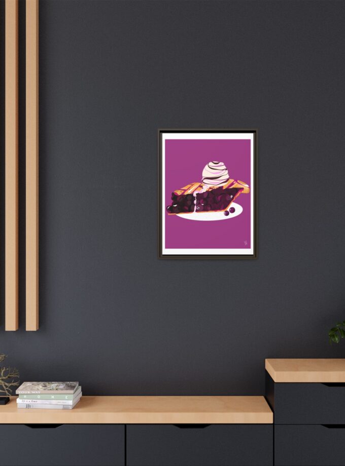 Blueberry Pie Canvas, Framed
