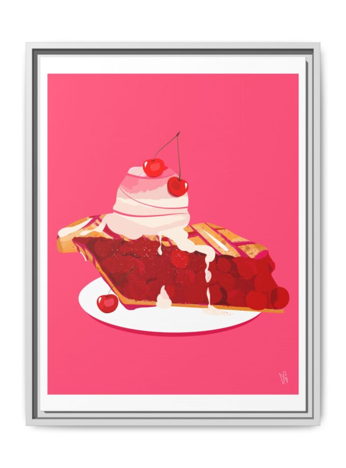Cherry Pie Canvas, Framed