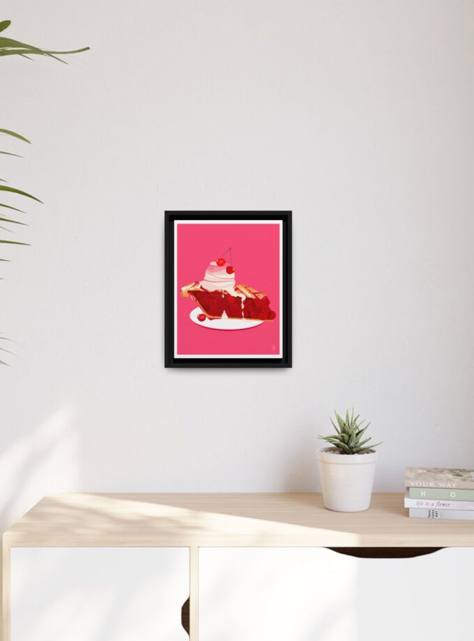 Cherry Pie Canvas, Framed