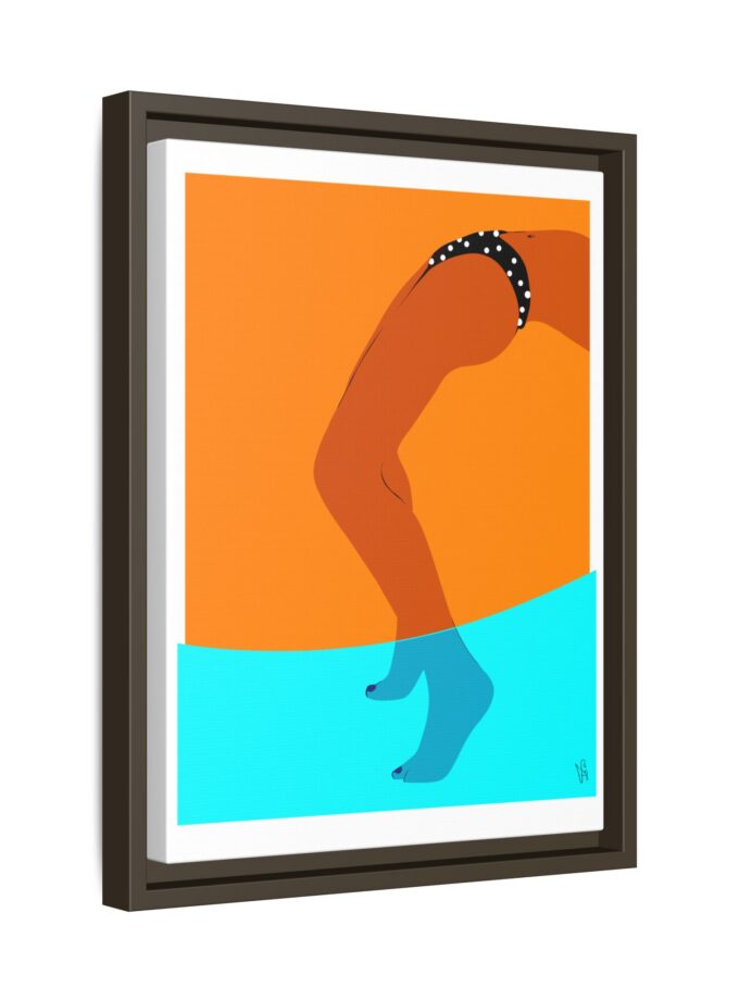 Pool Bridge Canvas, Framed