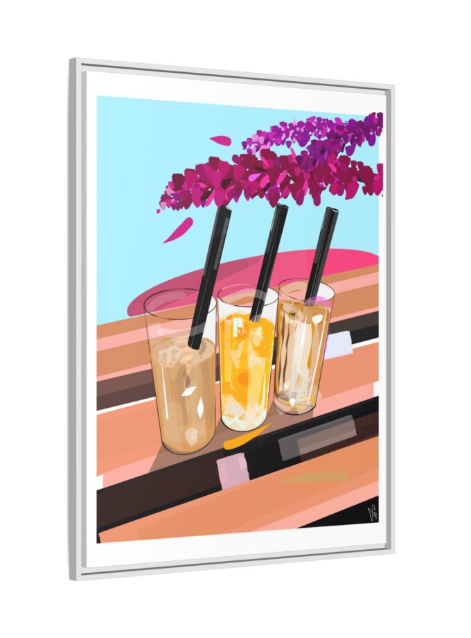 Under The Bugenvilija Canvas, Framed