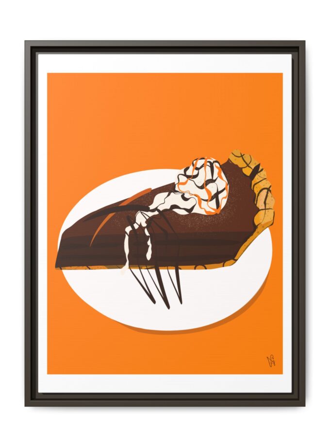 Chocolate Pie Canvas, Framed
