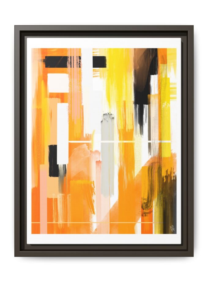 Liquid Gold Canvas, Framed