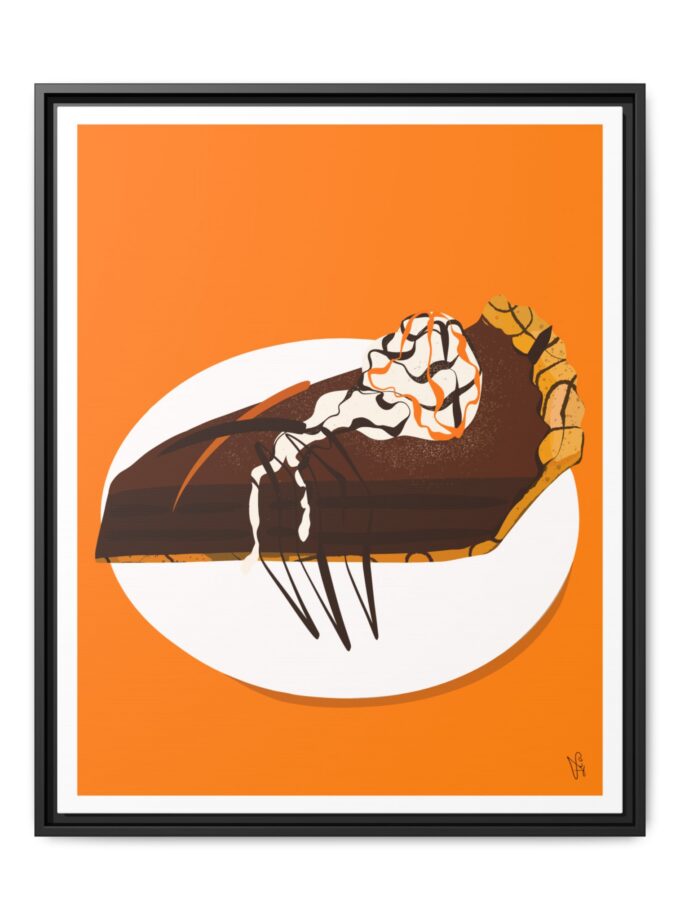 Chocolate Pie Canvas, Framed