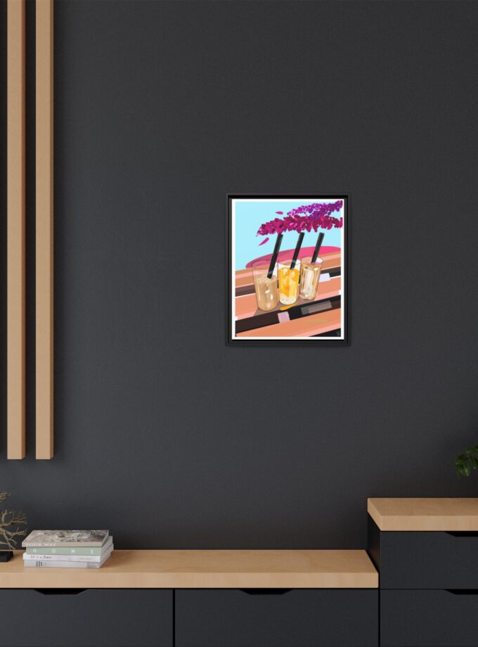 Under The Bugenvilija Canvas, Framed