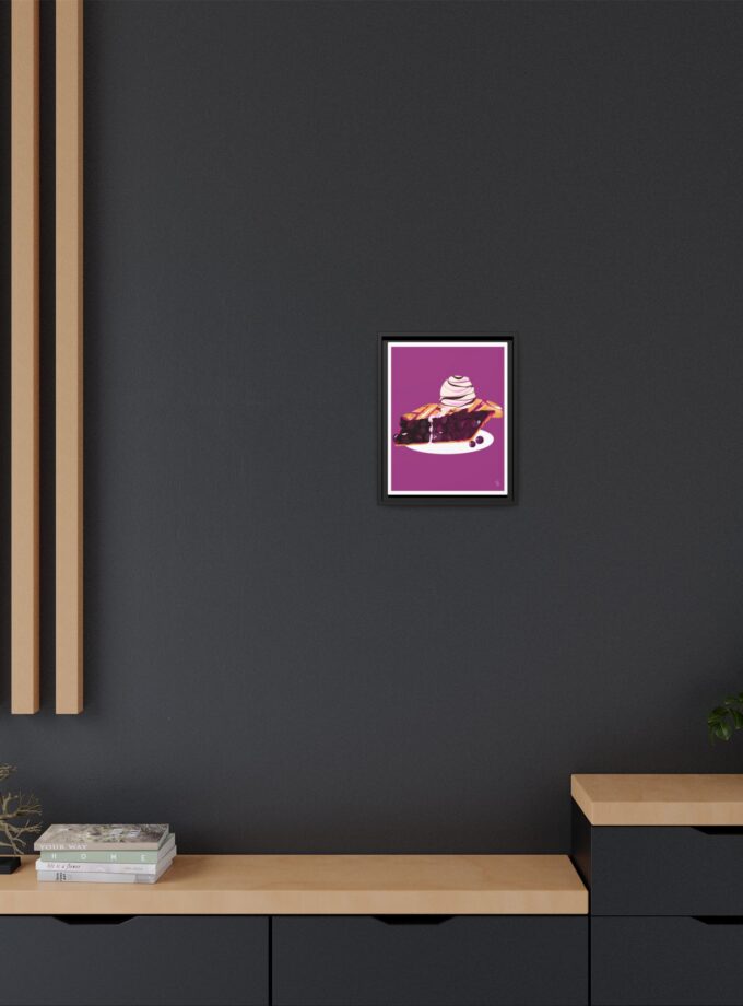 Blueberry Pie Canvas, Framed