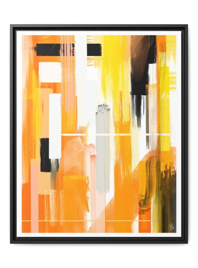 Liquid Gold Canvas, Framed