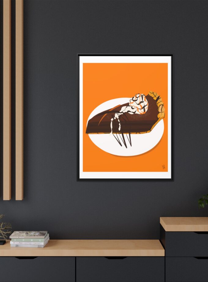Chocolate Pie Canvas, Framed