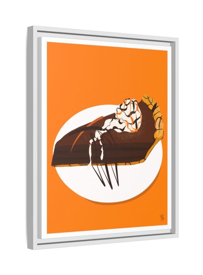 Chocolate Pie Canvas, Framed