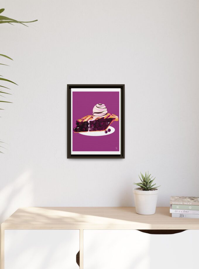 Blueberry Pie Canvas, Framed