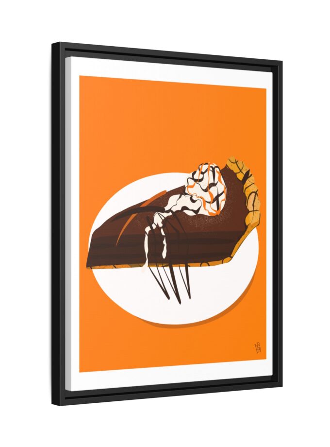 Chocolate Pie Canvas, Framed
