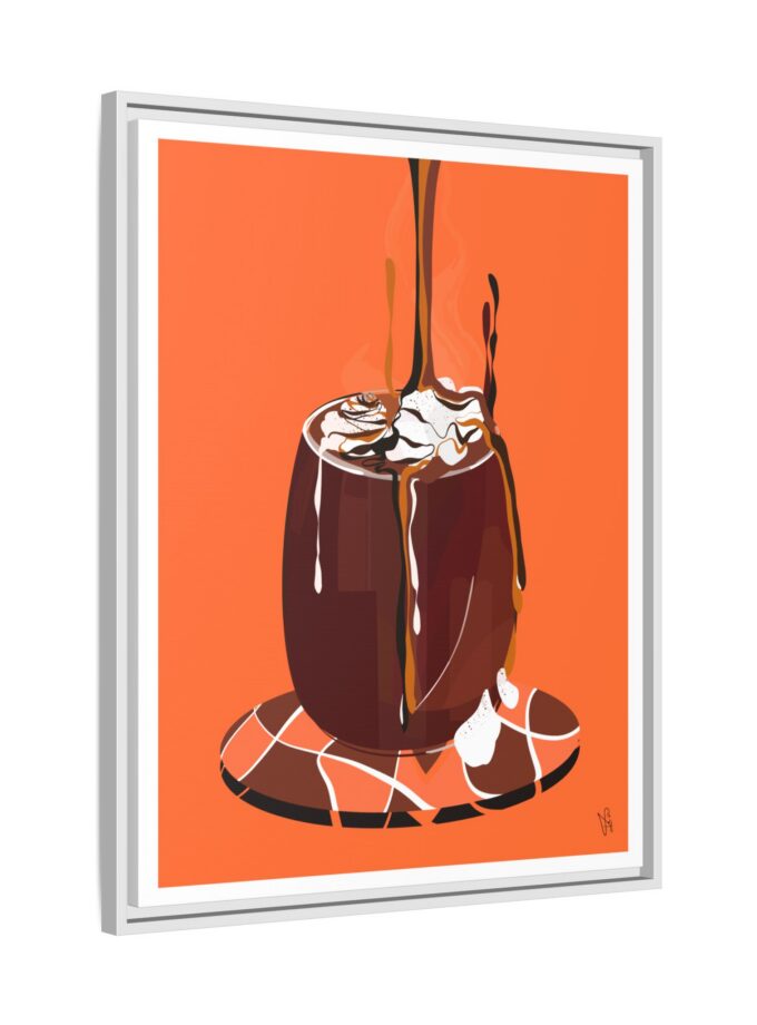 Hot Chocolate Canvas, Framed