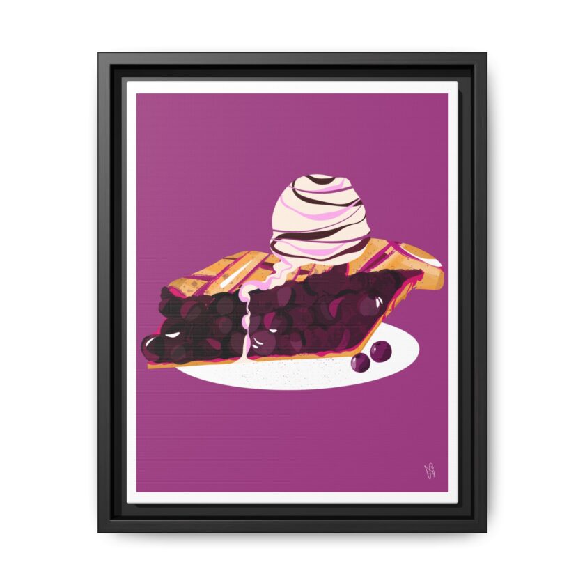 Blueberry Pie Canvas, Framed