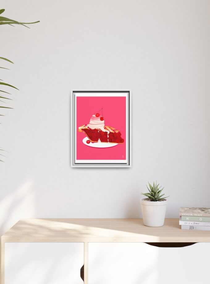 Cherry Pie Canvas, Framed