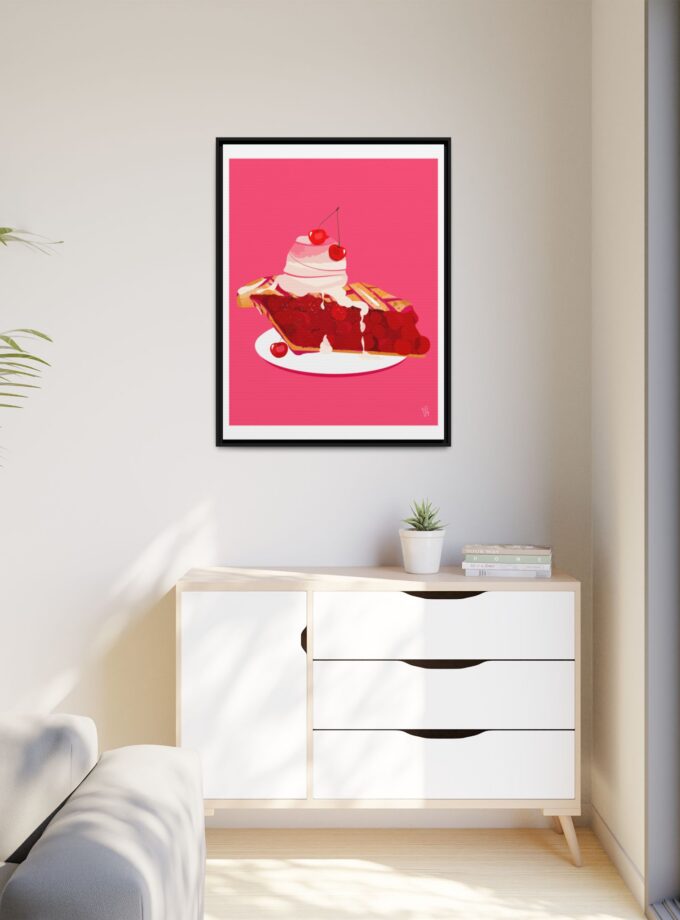Cherry Pie Canvas, Framed