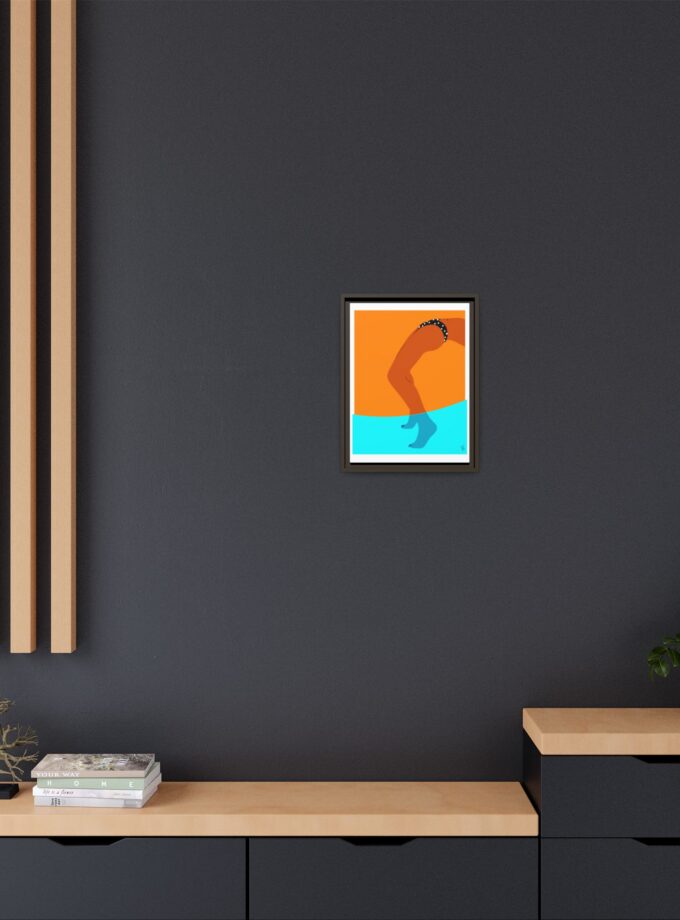 Pool Bridge Canvas, Framed