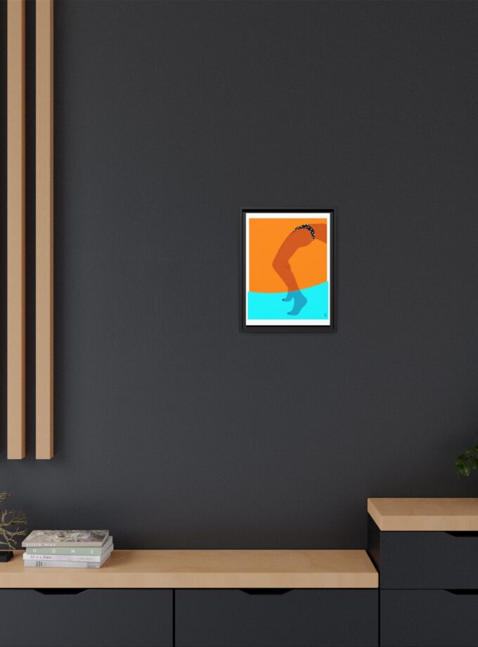 Pool Bridge Canvas, Framed