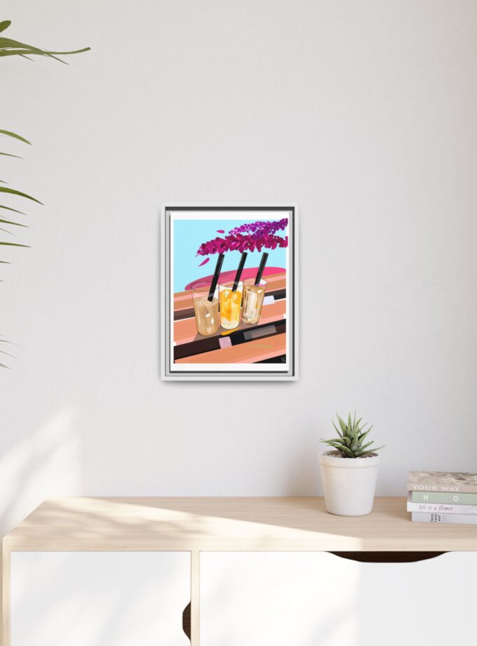 Under The Bugenvilija Canvas, Framed