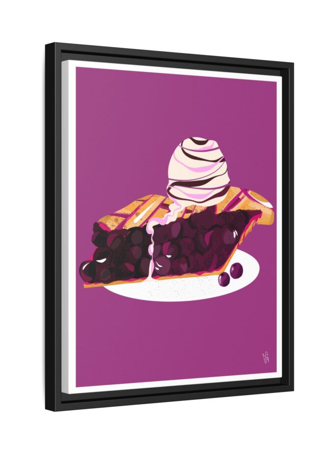 Blueberry Pie Canvas, Framed