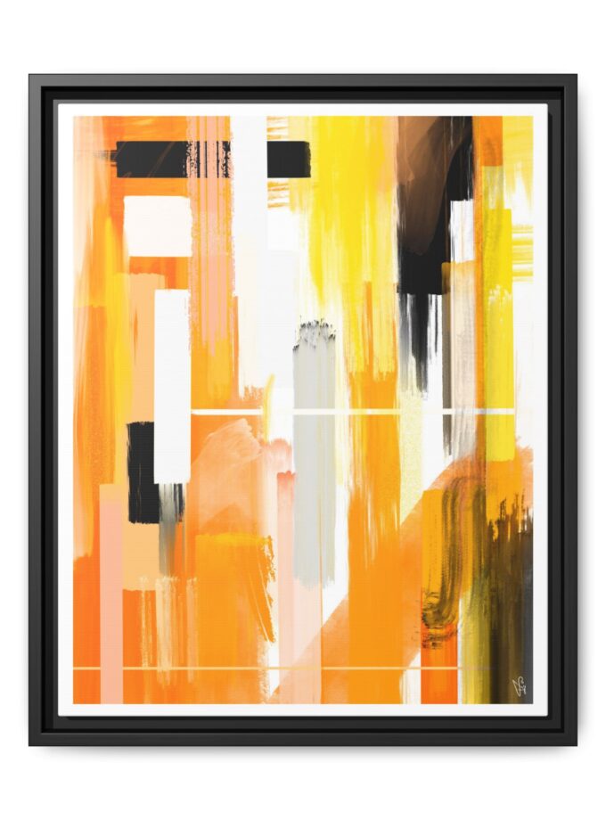 Liquid Gold Canvas, Framed