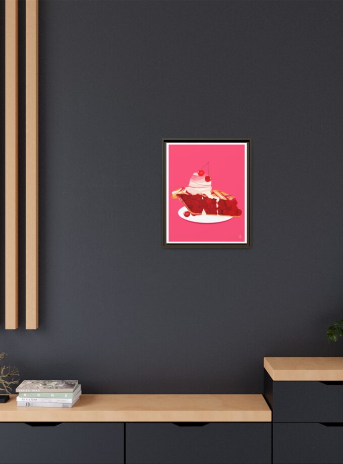 Cherry Pie Canvas, Framed