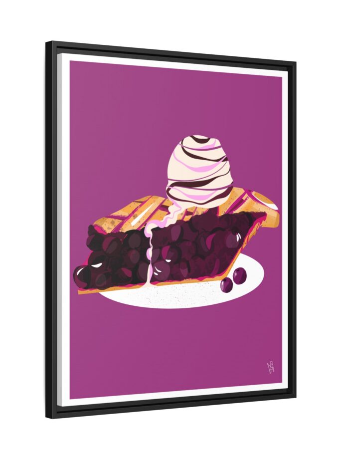 Blueberry Pie Canvas, Framed