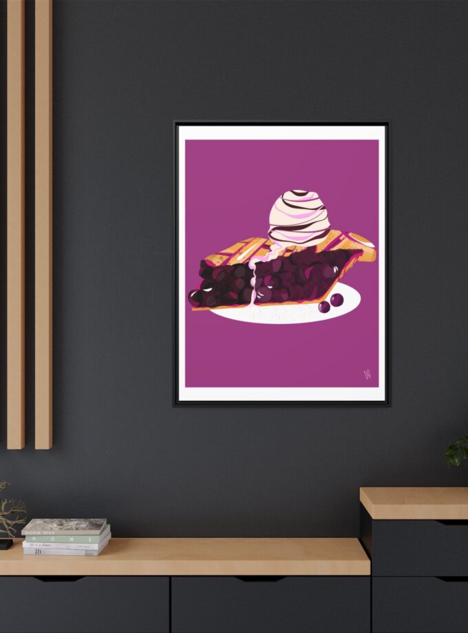 Blueberry Pie Canvas, Framed