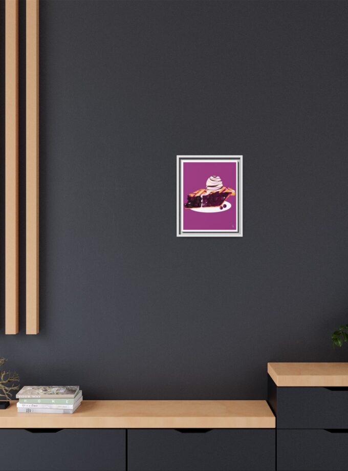 Blueberry Pie Canvas, Framed