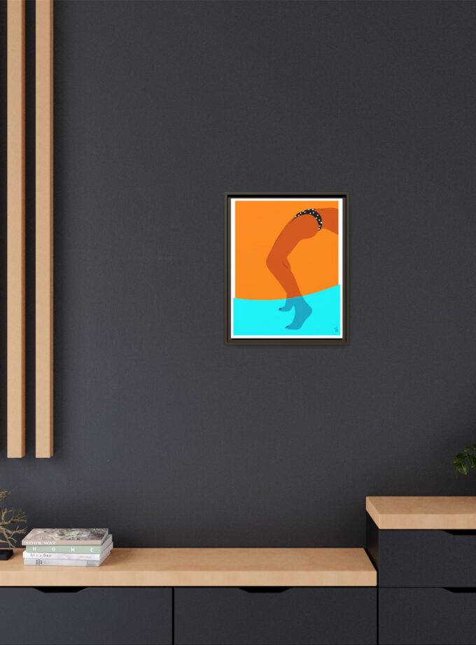 Pool Bridge Canvas, Framed