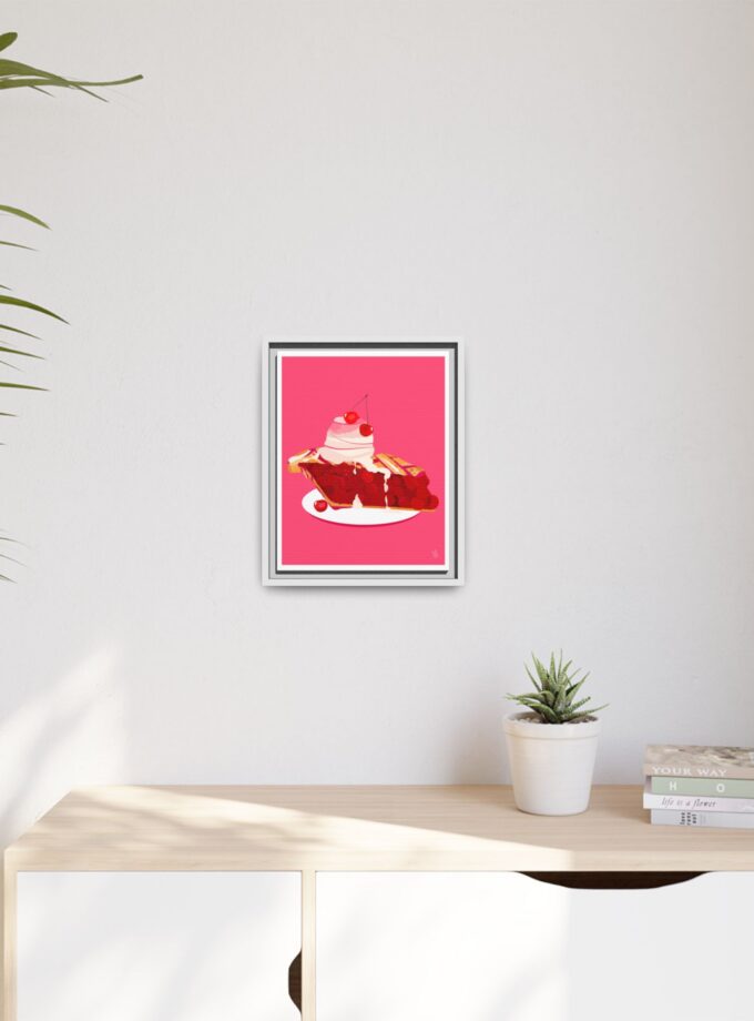 Cherry Pie Canvas, Framed