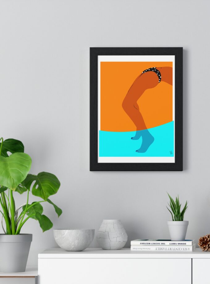 Pool Bridge Poster, Framed