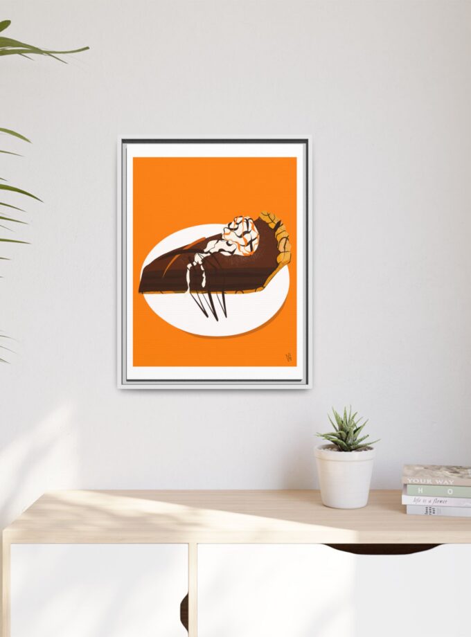 Chocolate Pie Canvas, Framed