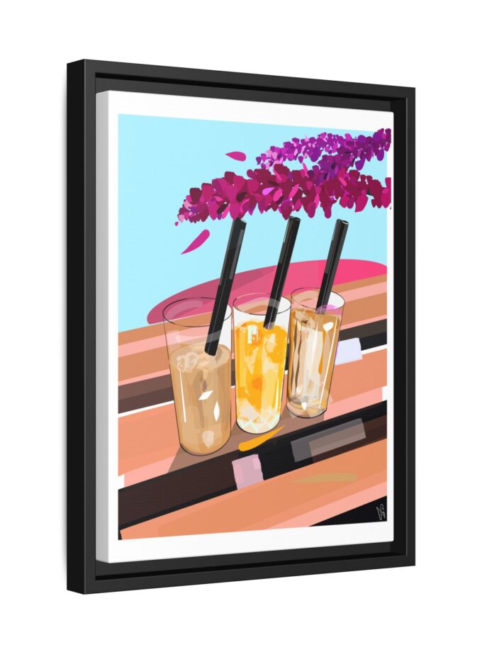 Under The Bugenvilija Canvas, Framed