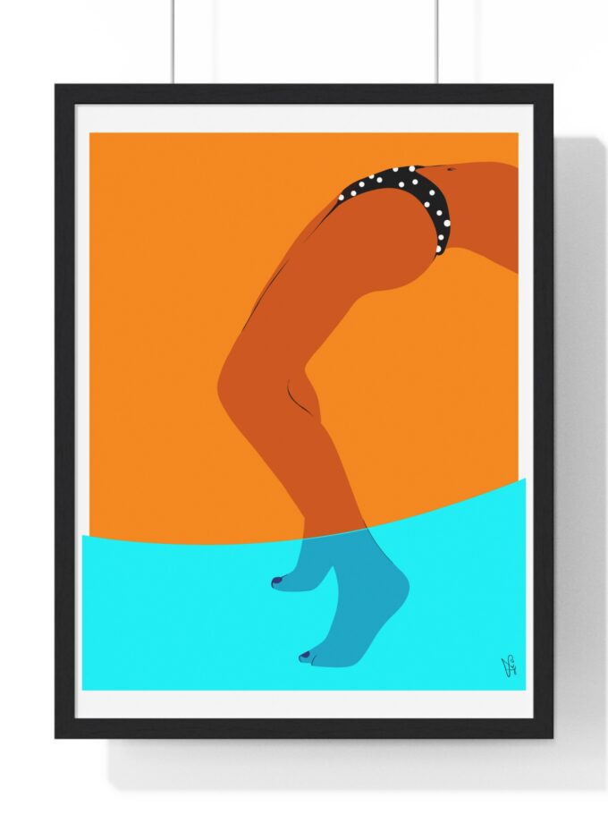 Pool Bridge Poster, Framed