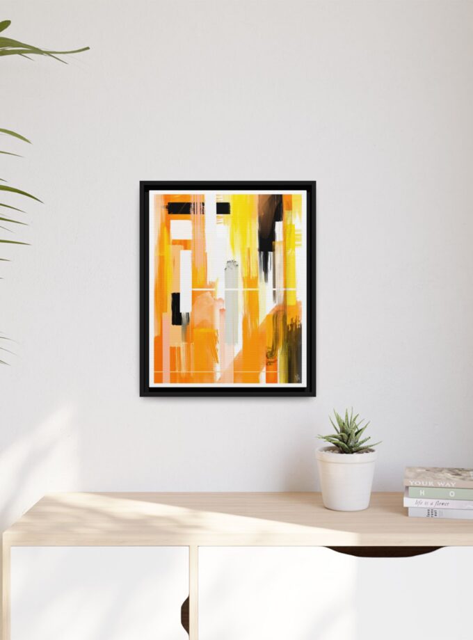 Liquid Gold Canvas, Framed