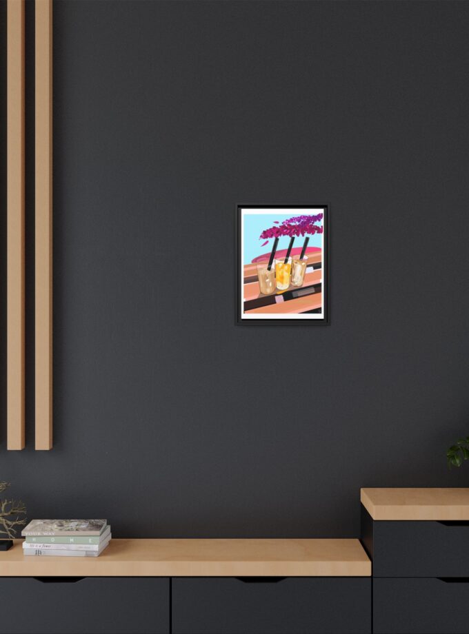 Under The Bugenvilija Canvas, Framed