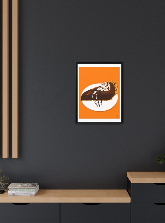 Chocolate Pie Canvas, Framed