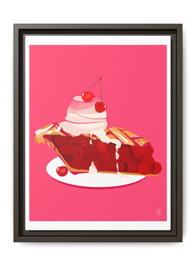 Cherry Pie Canvas, Framed