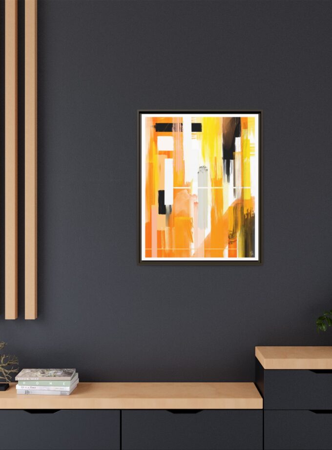 Liquid Gold Canvas, Framed