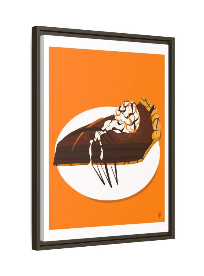 Chocolate Pie Canvas, Framed