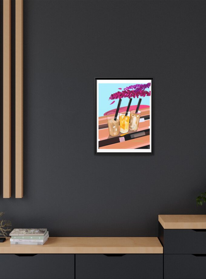 Under The Bugenvilija Canvas, Framed