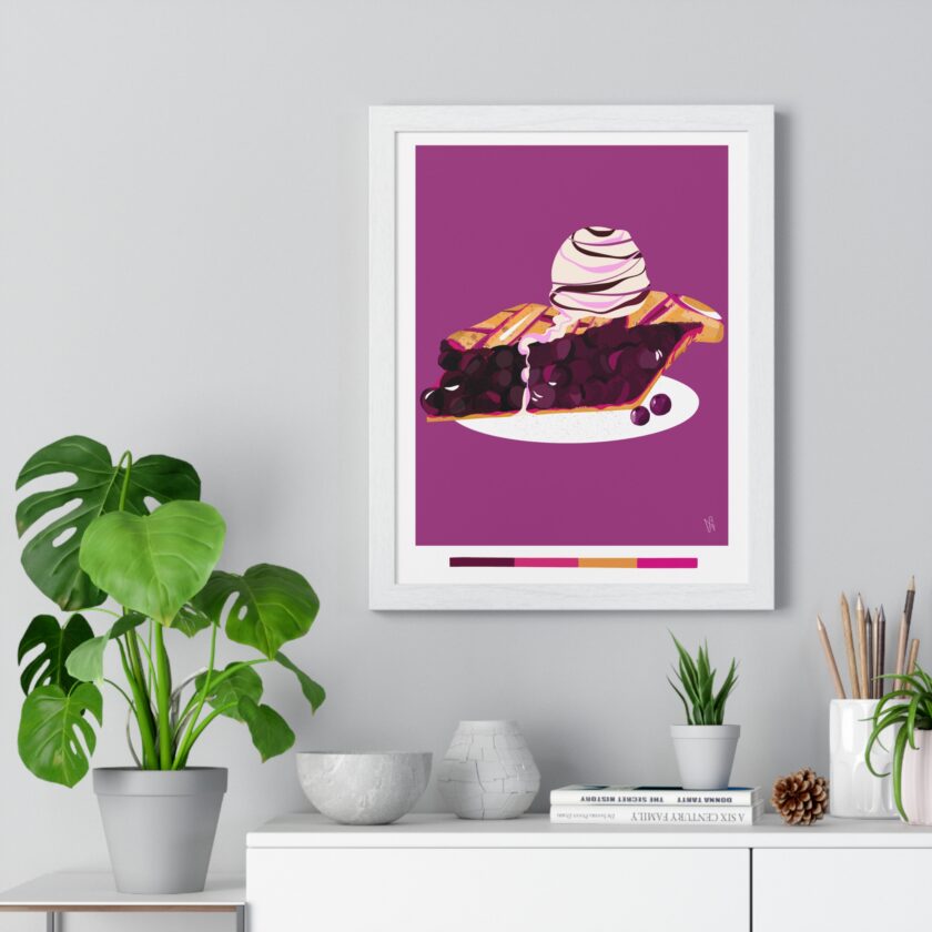Blueberry Pie Poster, Framed - Image 5